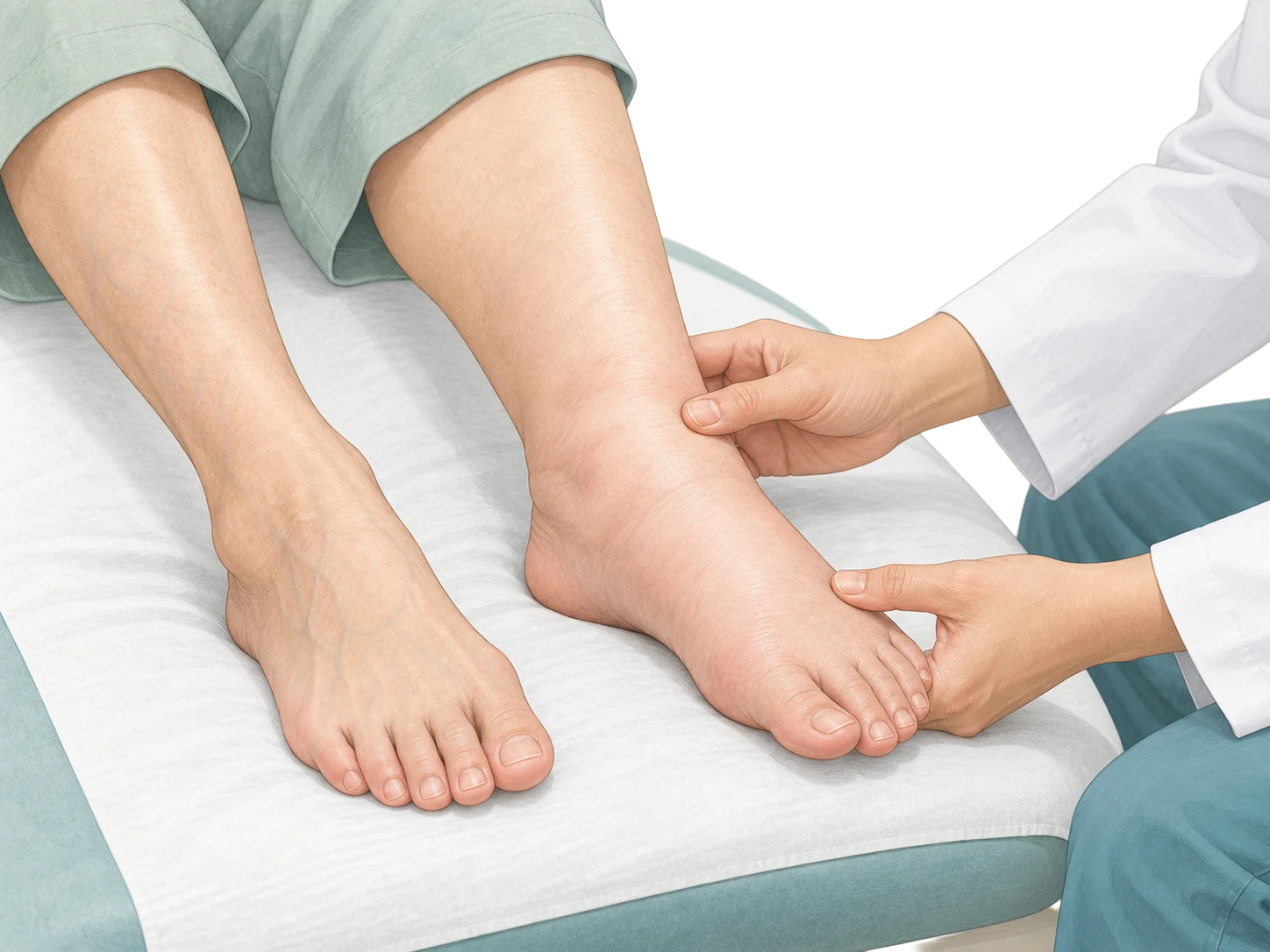 다리부종 상태 확인 삽화